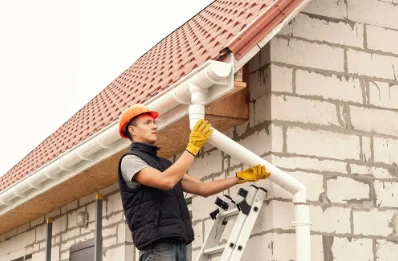 Pose et remplacement de gouttières à Cairon